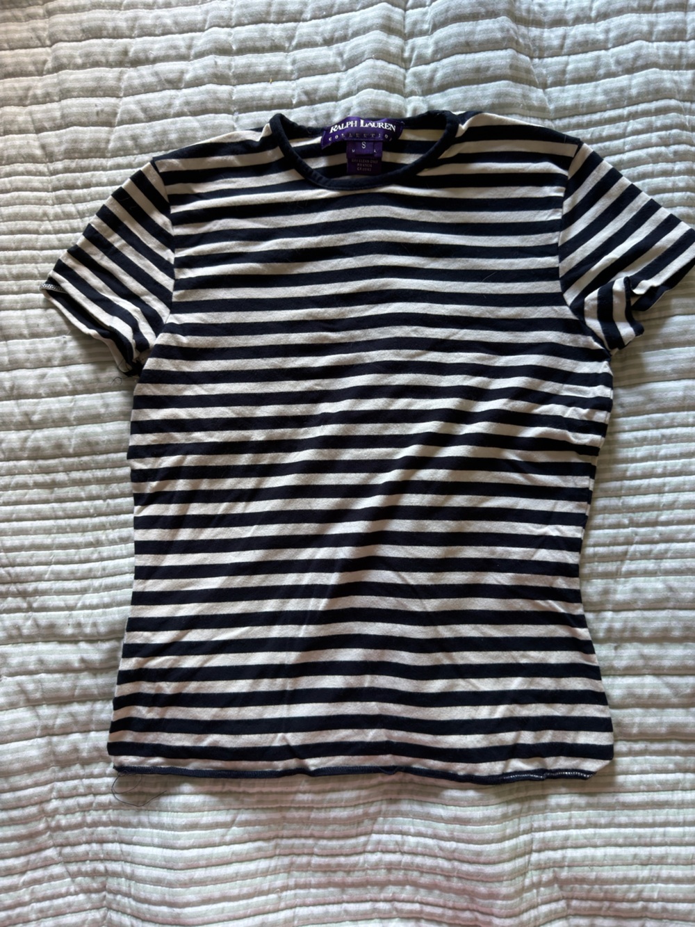 Ralph Lauren Navy and White Striped Top